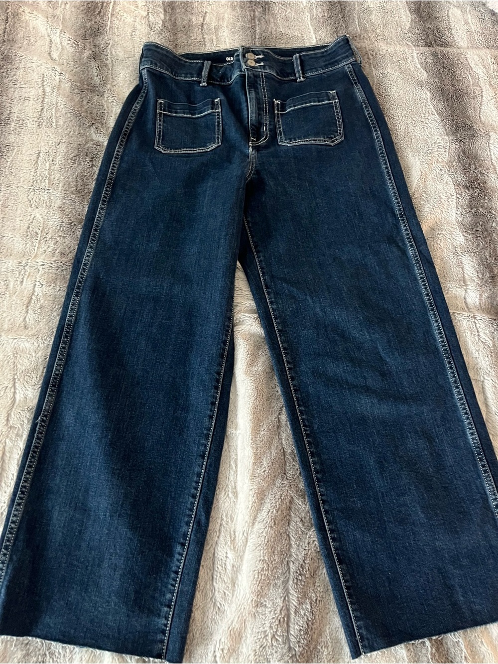 Old Navy Dark Blue Wide-Leg Women's Jeans